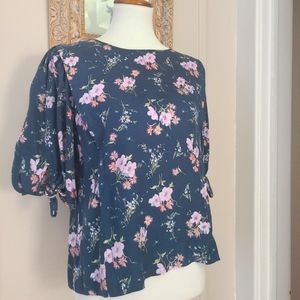 Rebecca Taylor floral silk blouse top 4